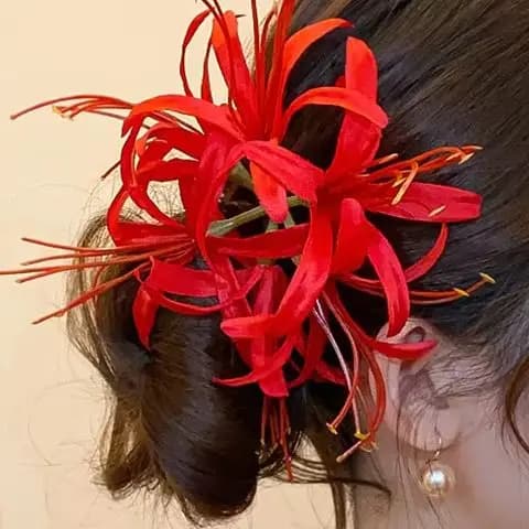 Fermaglio per capelli con atmosfera al mare con fiore delicato - Forcine laterali a becco d'anatra con giglio Accessori per capelli con foto per donna