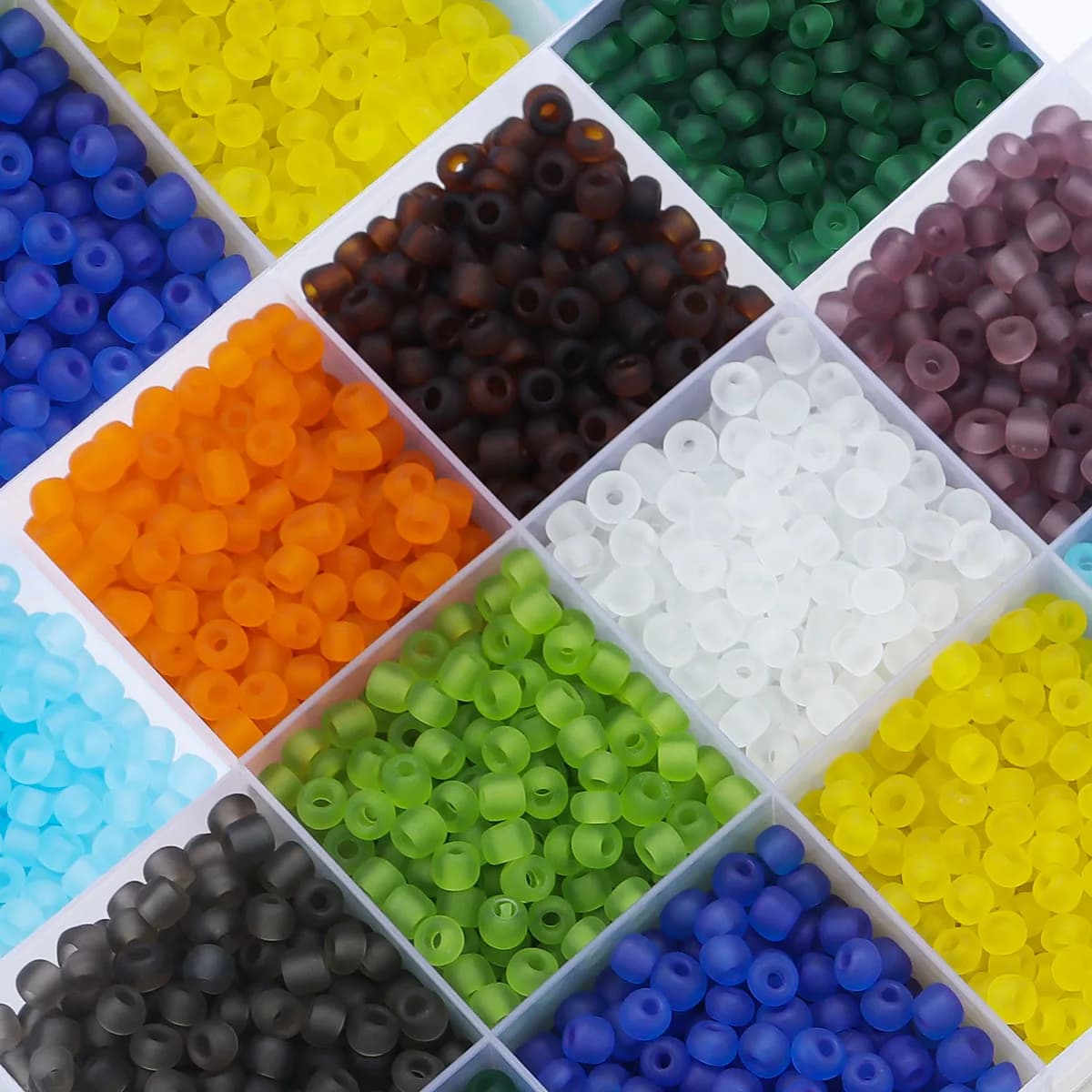20g/Lotto Perline di Vetro Opache Multicolore da 4mm, Perline Sciolte per Creazione Gioielli Fai da Te, Collane, Bracciali e Accessori