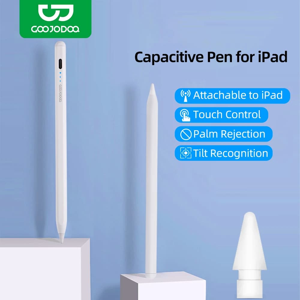 GOOJODOQ 715A Matita stilo per iPad con rifiuto del palmo, per Apple Pencil 2 1 IPad mini 5 6 Pro 11 12.9 2018 -2022 Air 345
