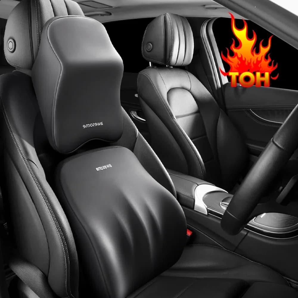 New Car Supporto lombare per la schiena Poggiatesta Cuscino per il collo Memory Foam Cuscino lombare Cuscini per il collo morbidi universali Cuscino per seggiolino auto