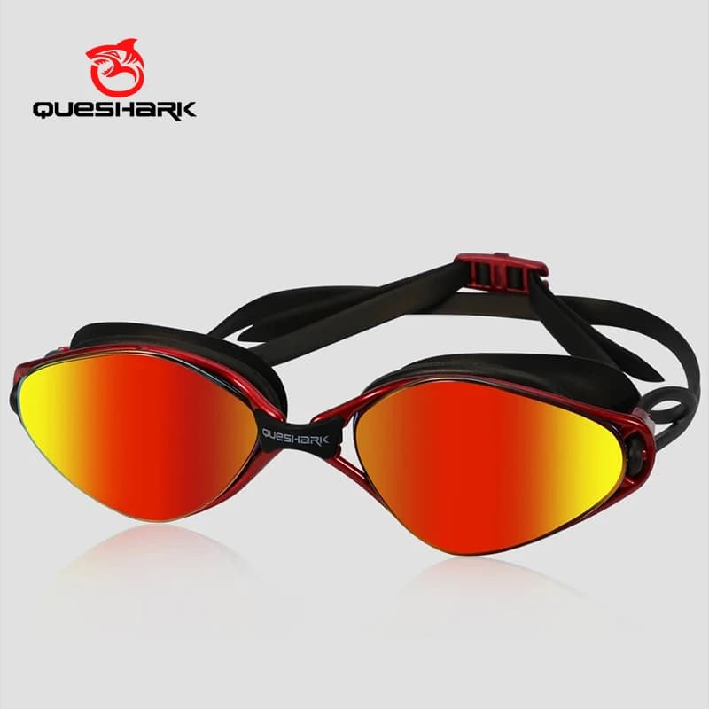 QUESHARK adult woman HD Anti-fog UV protection swim glasses Water sports scuba diving with Set of portable boxes