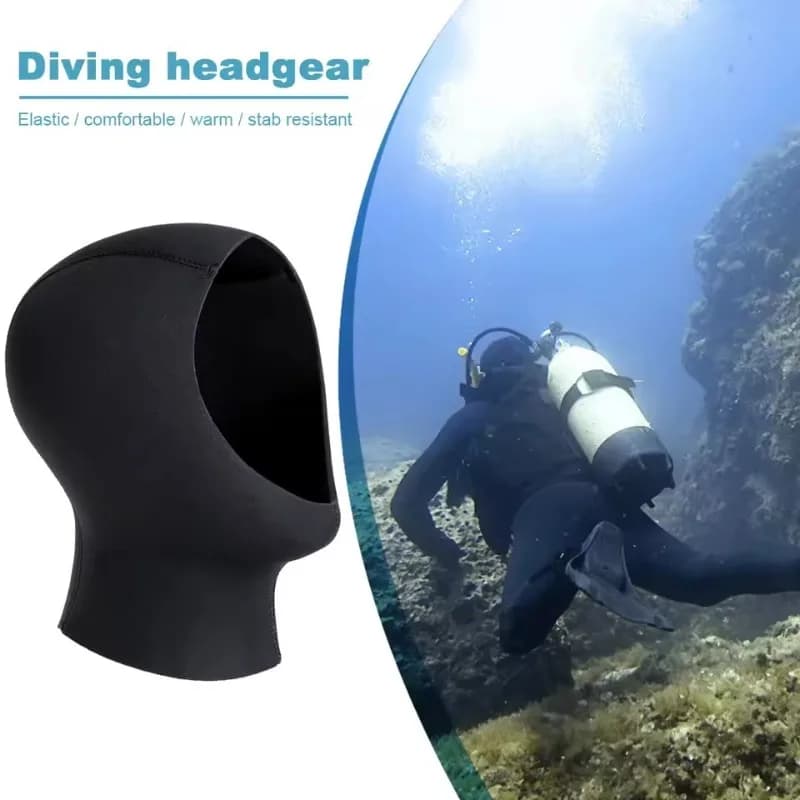 Neoprene diving hood (3 mm/5 mm): Elastic thermal design for men and women – Ideal for diving and swimming in cold water