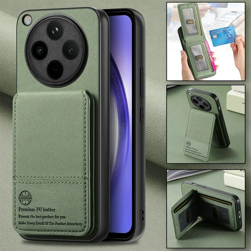 Custodia posteriore in pelle con blocco RFID per OPPO Find X9 Pro 5G, cover di lusso per OPPO Find X9, Find X8 Pro, X8s, X9 con supporto integrato