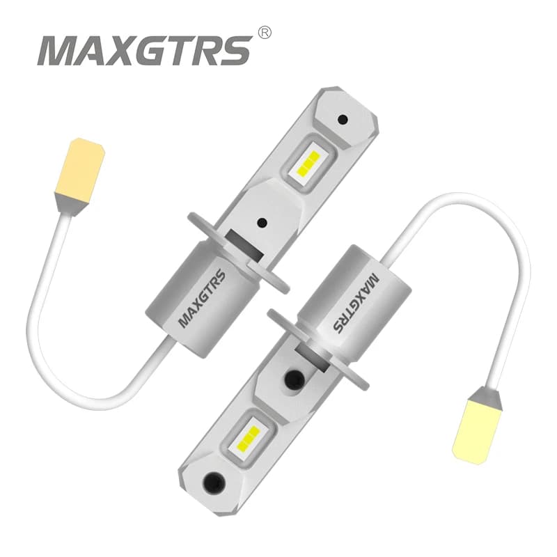 MAXGTRS 2x H3 LED Car Headlight fendinebbia Fanless Daytime Running Light No Polar H3 Car Driving Lamp Super Bright DRL 24V