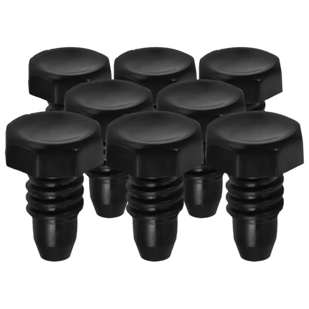 8 Pezzi Protezioni per Punta Stecca da Biliardo in Plastica Nera 2.2x1.5cm, Coperture di Ricambio per Coda Stecca da Pool, Parti di Protezione per Stecche da Biliardo