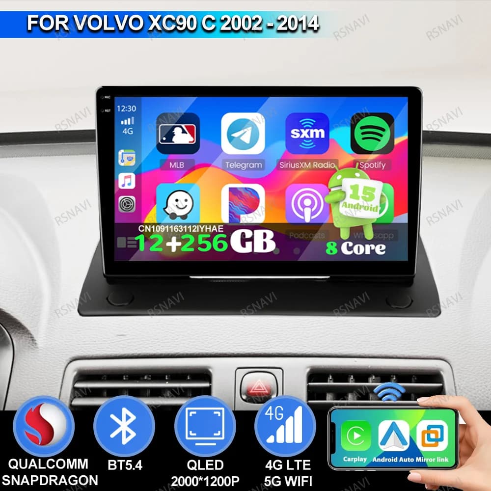 Autoradio Android 15 For Volvo XC90 C 2002 - 2014 Systems Mercedes W205 High Pressure Washer Lababa DSP Car Deodorants AUTO