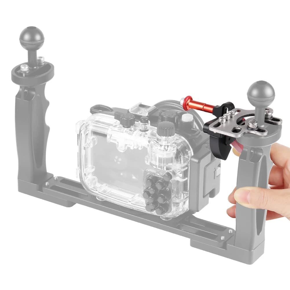 N15R-Shutter Trigger Leva di estensione Estendi l'adattatore di montaggio per vassoio subacqueo Custodia impermeabile per action camera subacquea