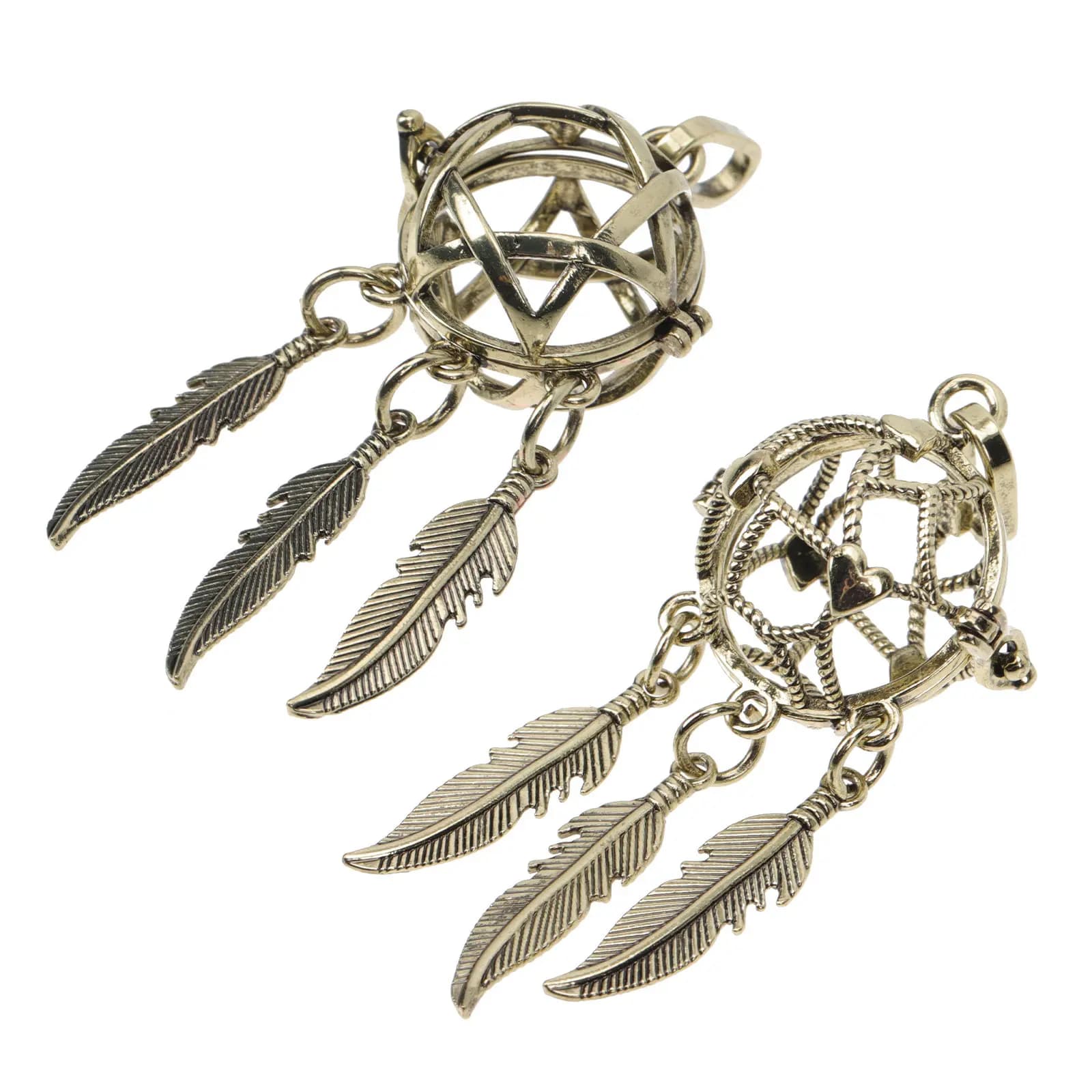 2Pcs Dreamcatcher Aroma Pendant Openable Alloy Jewelry Making Charm for DIY Necklace Bracelet Sweater Chain Jewelry Accessories
