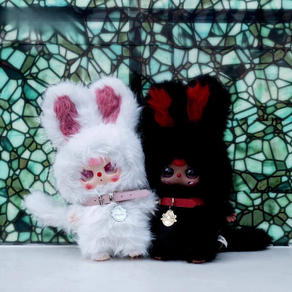 Baby Three Dual Rebirth Blind Box Kawaii da collezione Decorazione da tavolo Bambole di peluche Trendy Cute Action Anime Figure Giocattoli Regali