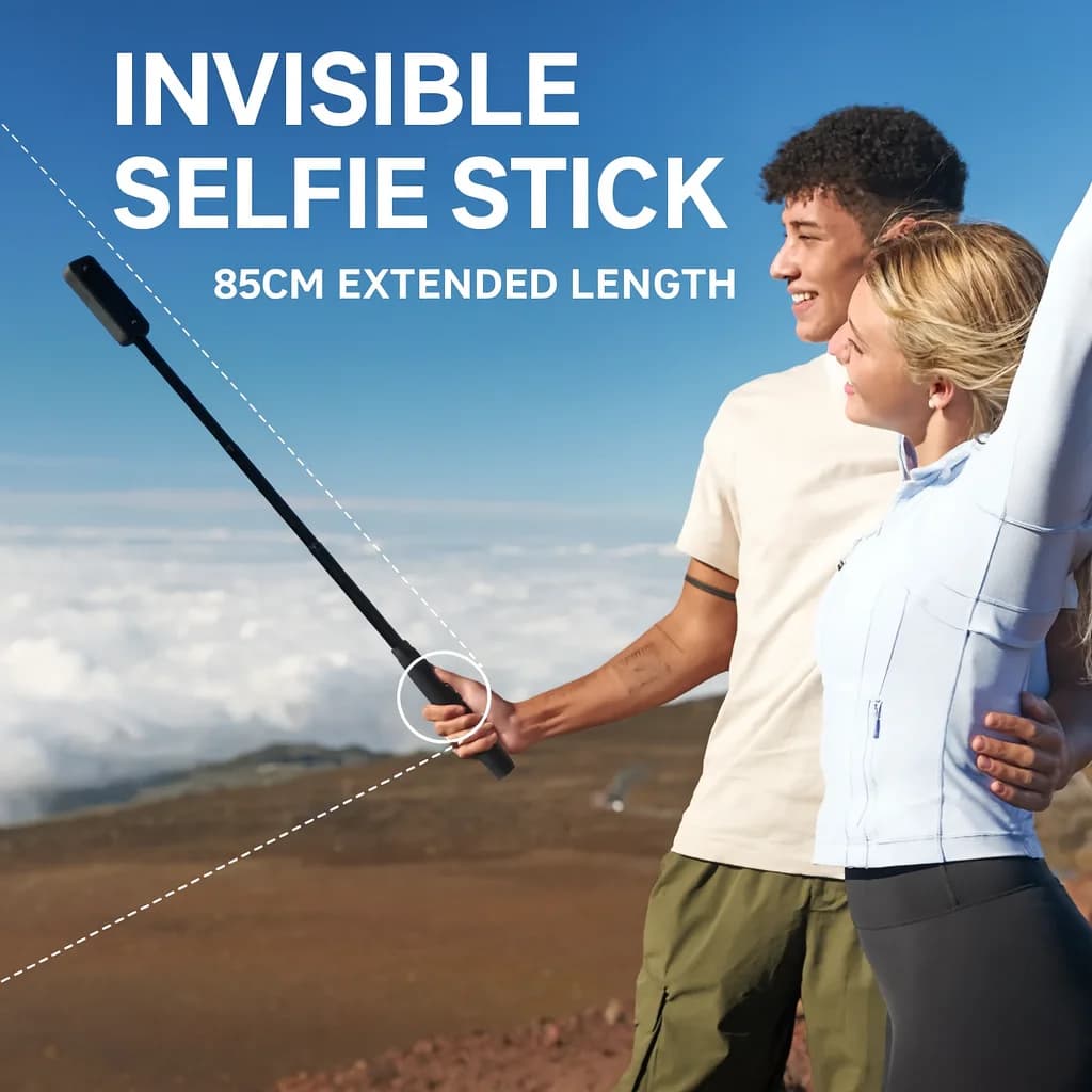 Bastone selfie invisibile Insta360 da 85 cm | Estensione impugnatura standard portatile per GO Ultra/X5/Ace Pro 2/X4/GO 3S/Ace Pro/Ace/GO 3/X3