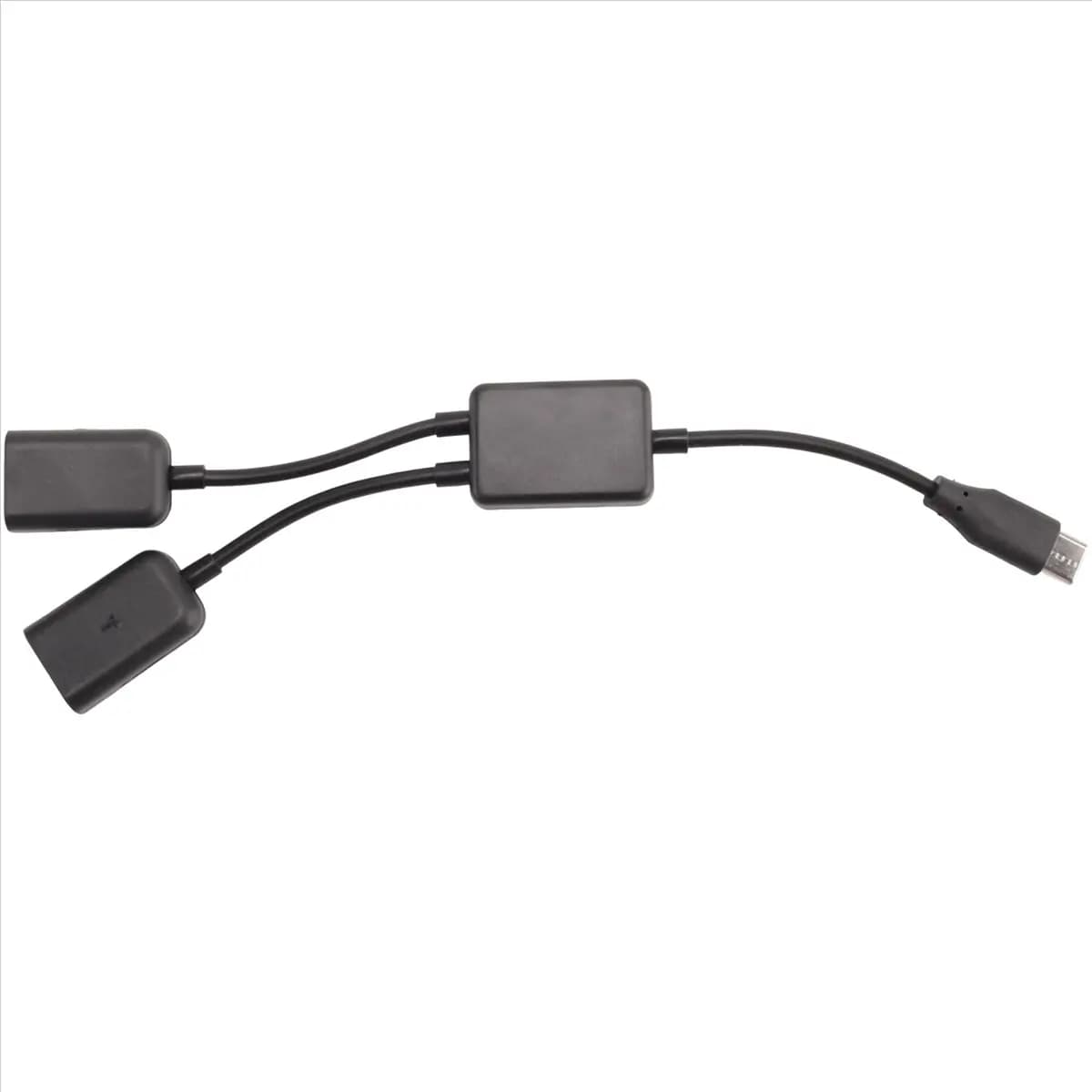 ABAN Type C OTG USB Male to Dual 2.0 Female OTG Charge 2 Port HUB Cable Y Splitter