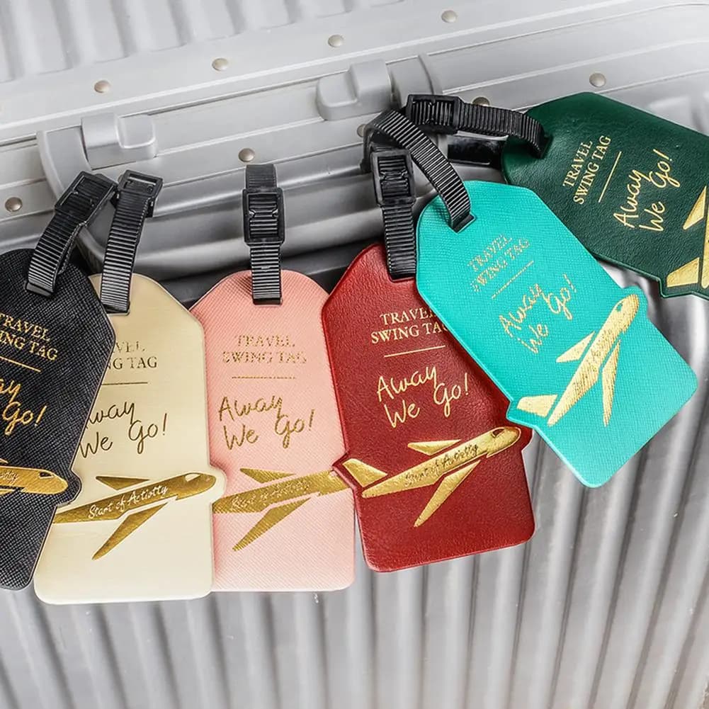 1Pc Accessori da viaggio Donna Uomo Etichetta Valigia Tag ID Indirizzo Titolare Creativo Aereo PVC Etichetta per bagagli Bagagli Imbarco