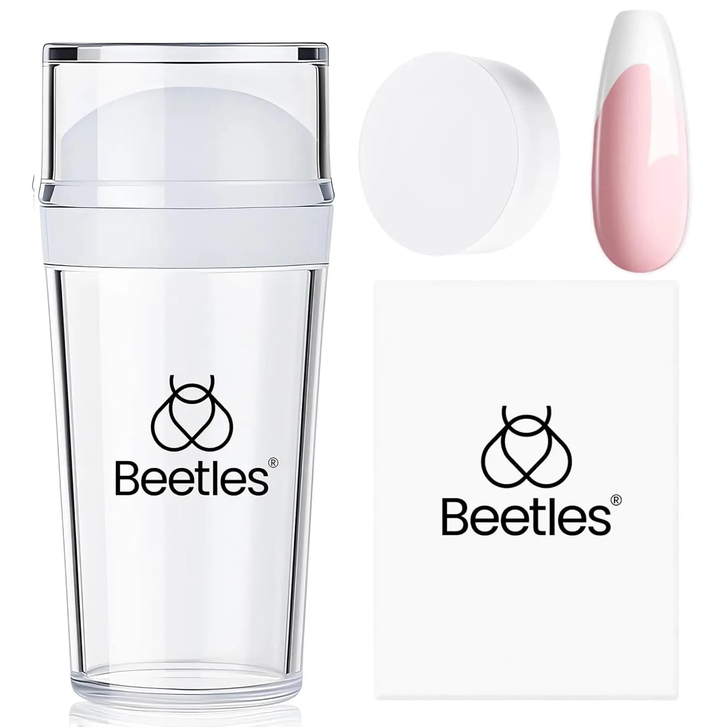 Kit of 3 Prints in Silicone for Nails French Tip with Replacement Heads and Nail Racks