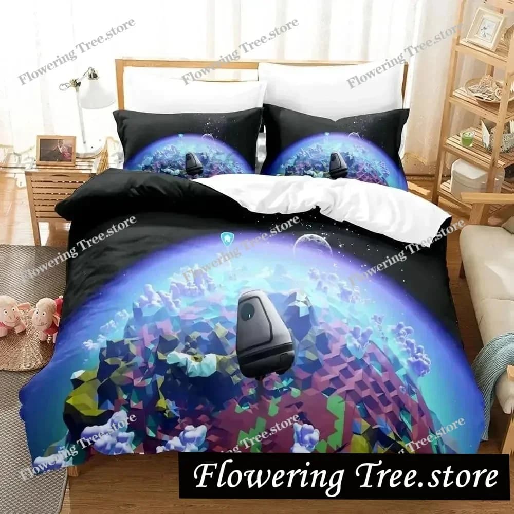 Set di biancheria da letto Astroneer, set per letto singolo, matrimoniale, queen size, king size, per adulti e bambini, set copripiumino con stampa 3D, set lenzuola a tema gioco.