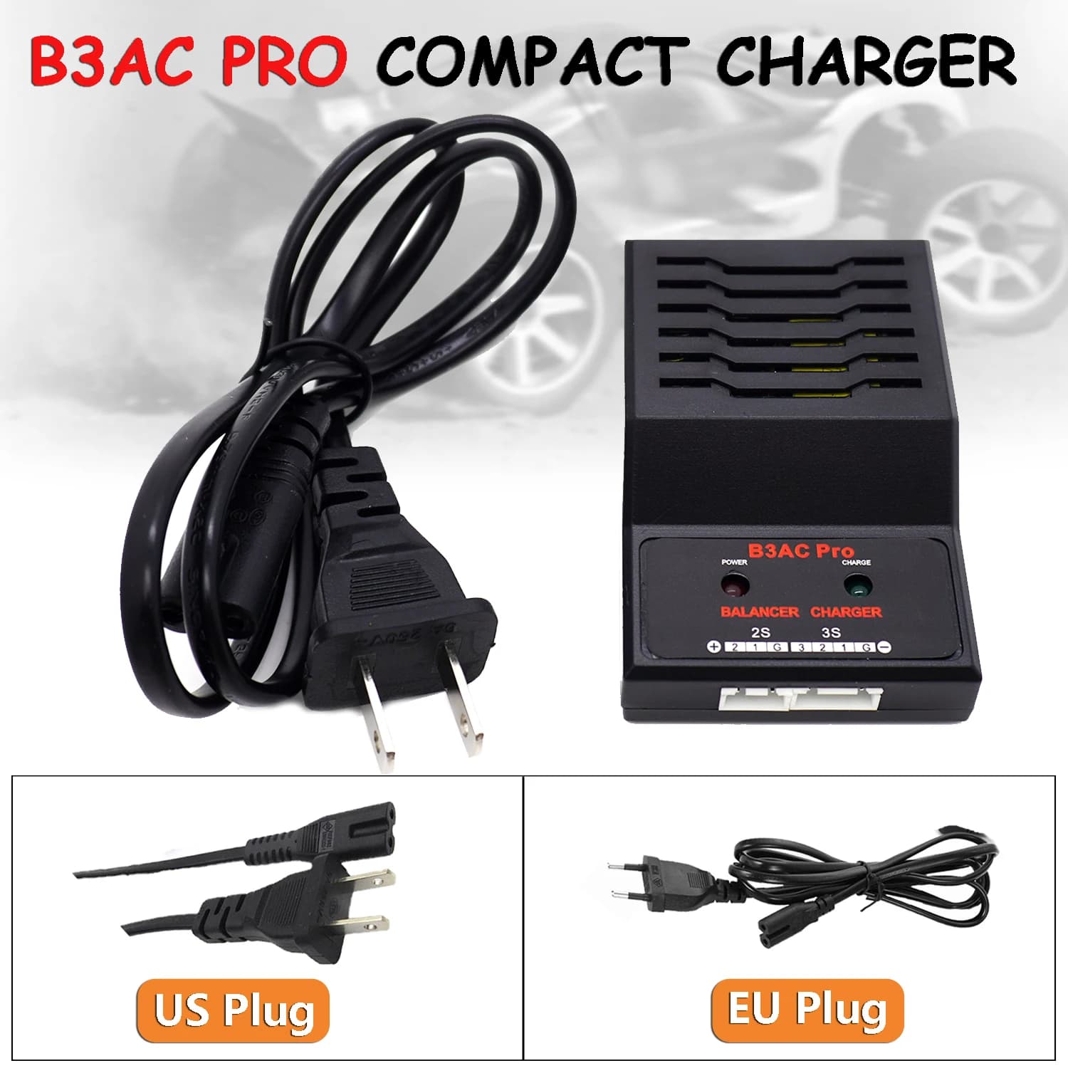 B3AC PRO Caricatore compatto 7.4V 11.1V 2S 3S Lipo Caricatore di bilanciamento della batteria per RC Elicottero Drone Aereo Auto Barche Parti del modello