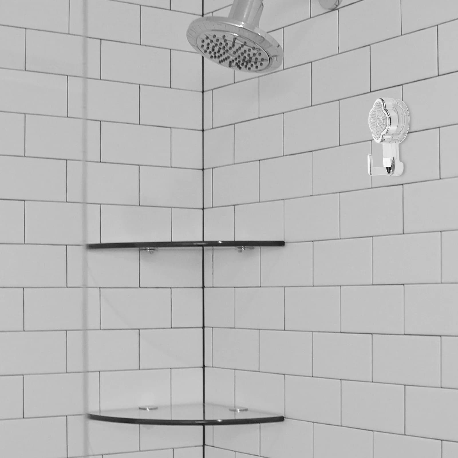 Heavy Duty Suction Cup Hook Clear White No Drill Wall Mount for Bathroom Kitchen Shower Towel Holder Home Organization