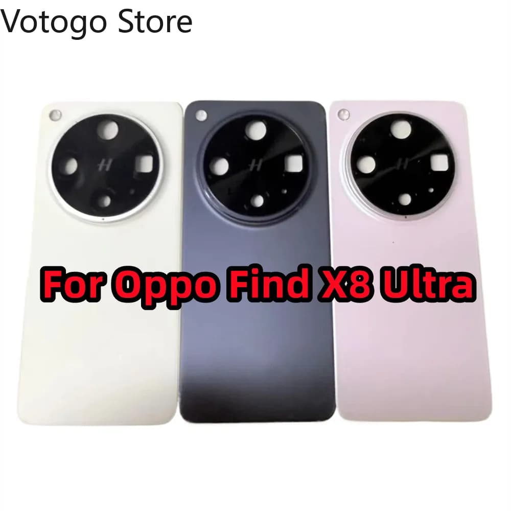 Ricambio Originale per Oppo Find X8 Ultra / PKJ110 PKU110, Cover Posteriore in Vetro, Sportello Batteria, Custodia + Lente Fotocamera, Parti di Ricambio
