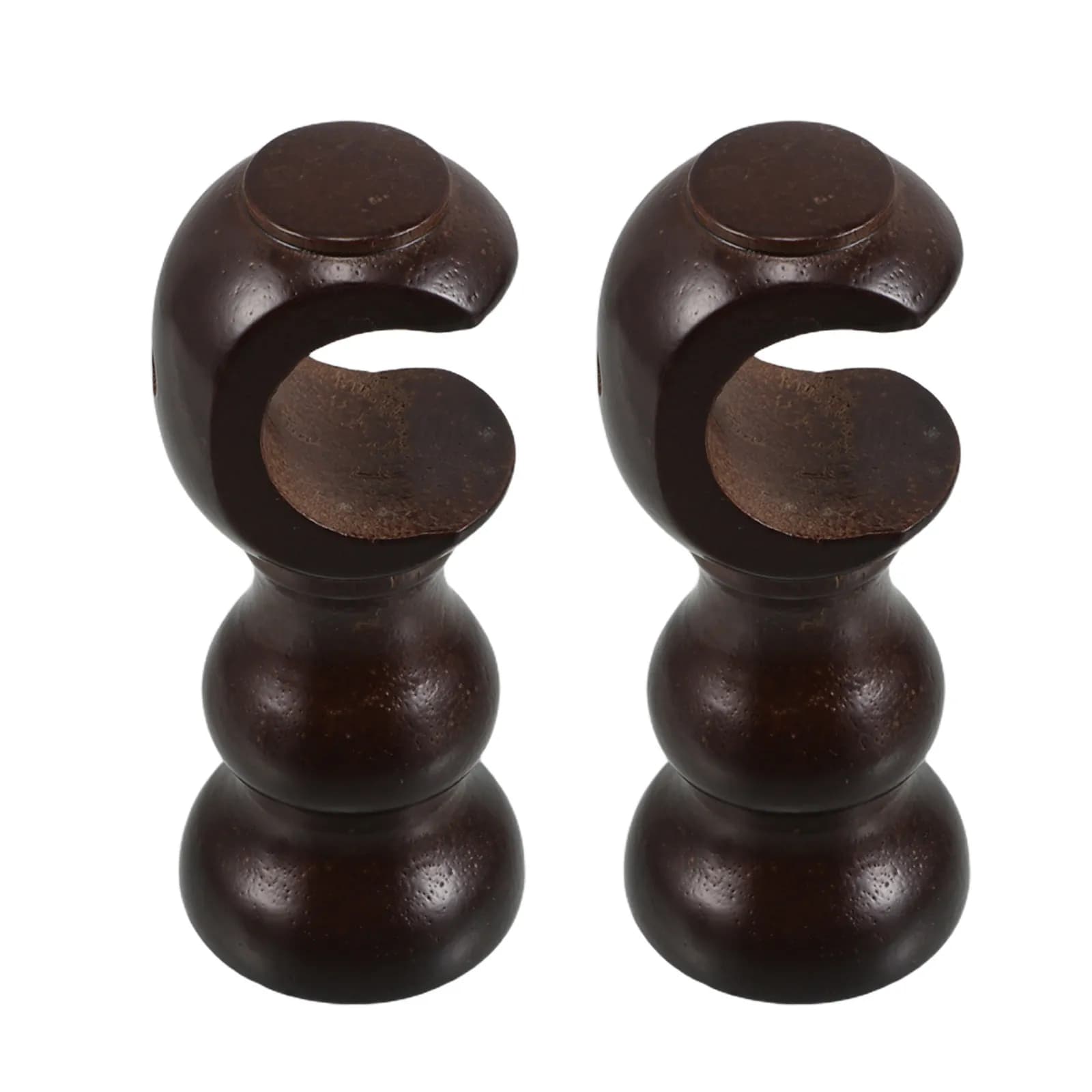 2 staffe in legno per asta per tende, diametro 28,5 mm, supporto per montaggio a parete, accessori per tendaggi, per soggiorno, camera da letto, bagno, decorazioni