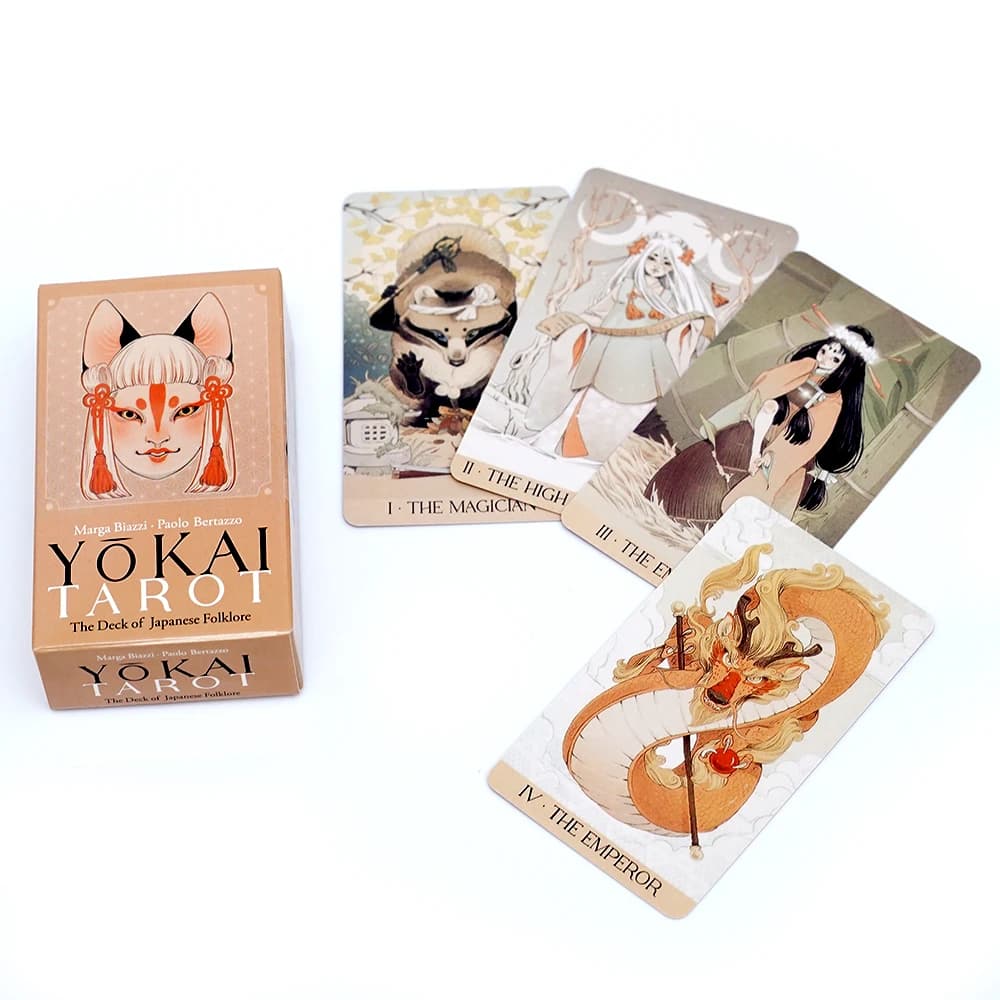 Yokai Mazzo di tarocchi Carte dei tarocchi radicate nel folklore giapponese Versione inglese Gioco da tavolo Gioco di società per raccontare la famiglia Carte Oracle Giocattolo