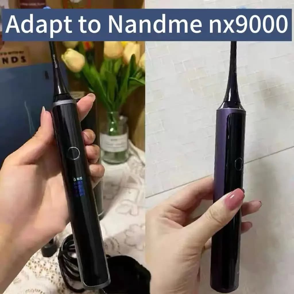 Replacement heads for sonic electric toothbrush Nandme Nx9000 DuPont soft bristles, 8 heads for Nandme Nx9000