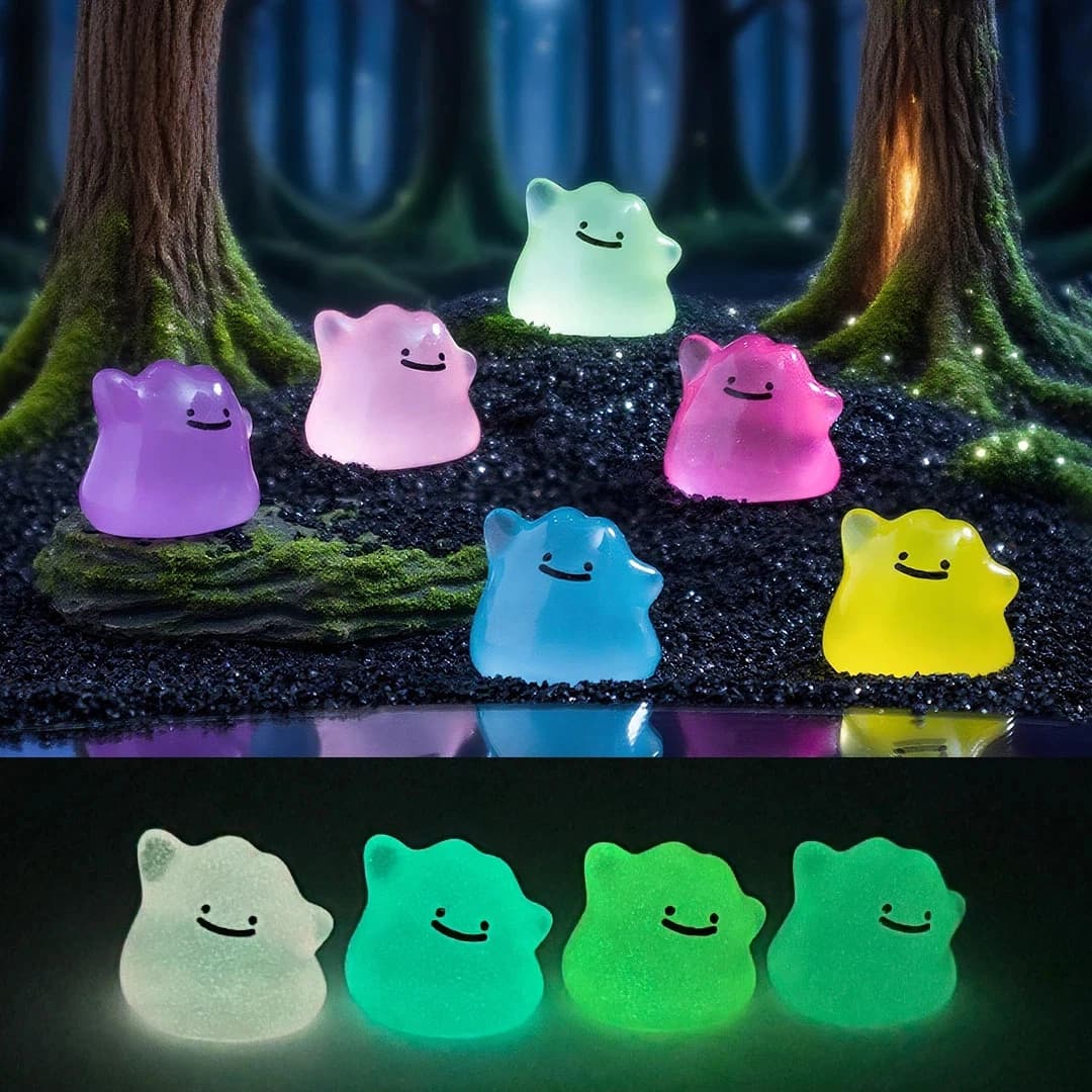 Luminous Mini Monster Beads Charms Glow In Dark Blind Box Diy Accessories Cute Mini Figures Halloween Decorations Festival Gifts