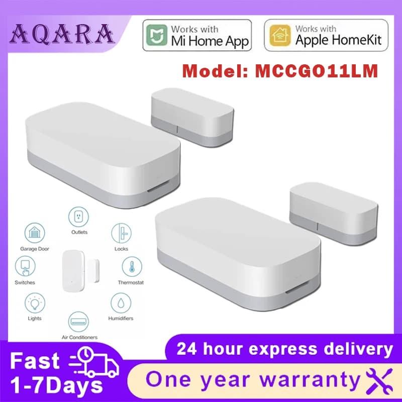 Aqara Sensore per porte e finestre Connessione wireless Zigbee Sensore per porte intelligente Lavoro domestico intelligente con APP HomeKit per Xiaomi Mijia Mi Home