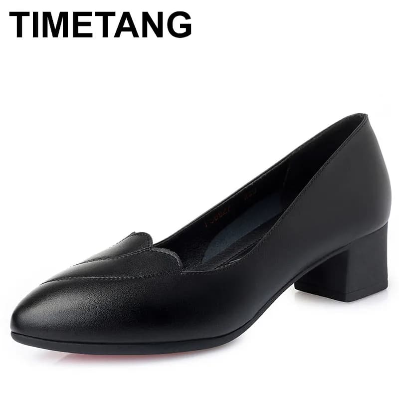 Scarpe eleganti da donna Nuovo autunno tacco medio Scarpe da donna formali da lavoro di grandi dimensioni per il lavoro