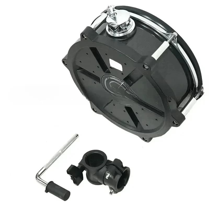 Electronic Drum 10" Mesh Pad Dual Zone Trigger with Tom Holder Bracket for Drum Kit Upgrade