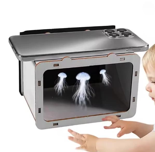 DIY 3D Holographic Phone Projector Mini Home Cinema Theater 3D Hologram Display Device Student Physics Science Experiment Kit