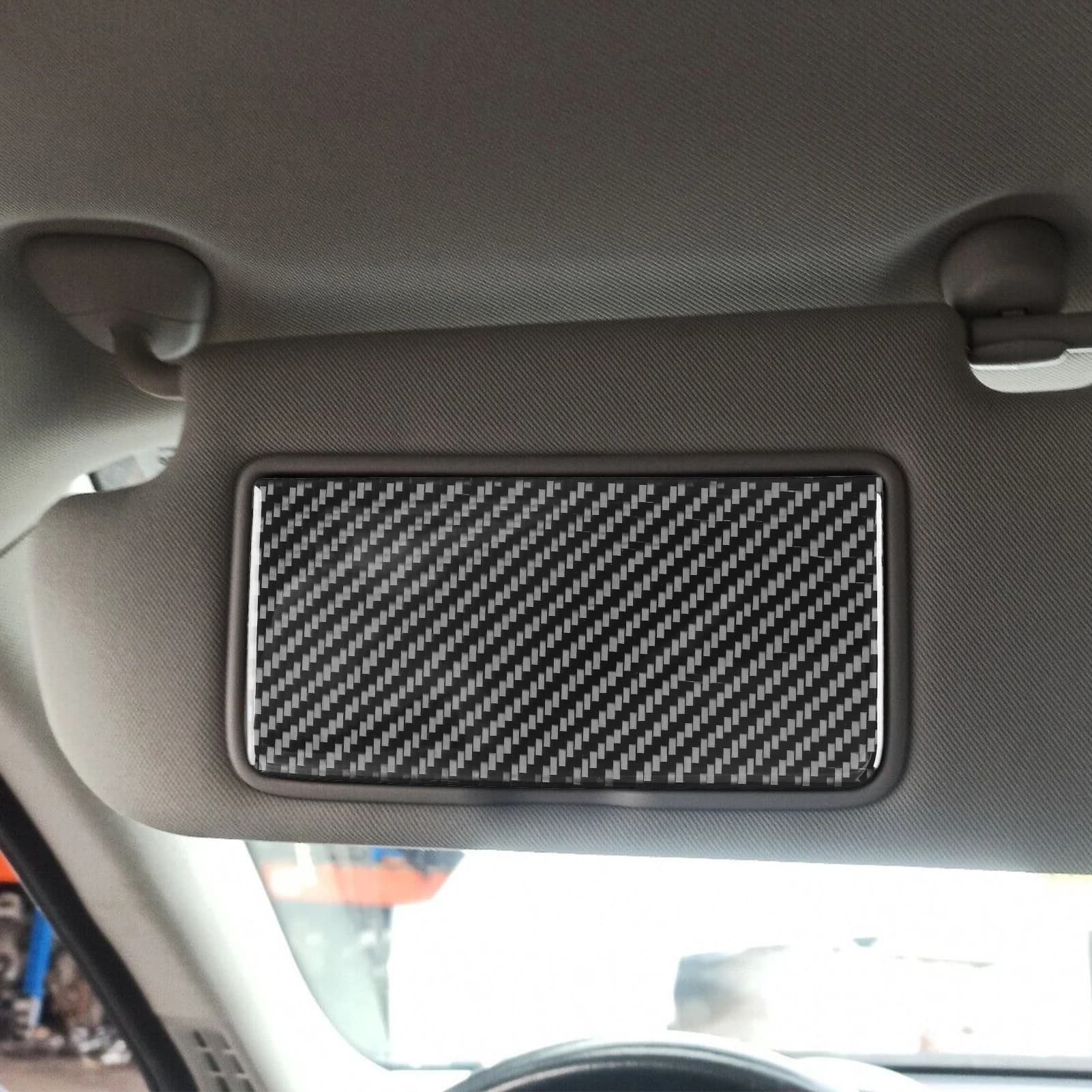 For Infiniti Q50 2014-2020 Car Accessories Carbon Fiber Roof Cosmetic Mirror Decorative Cover Panel Interior Decoration Wall decal