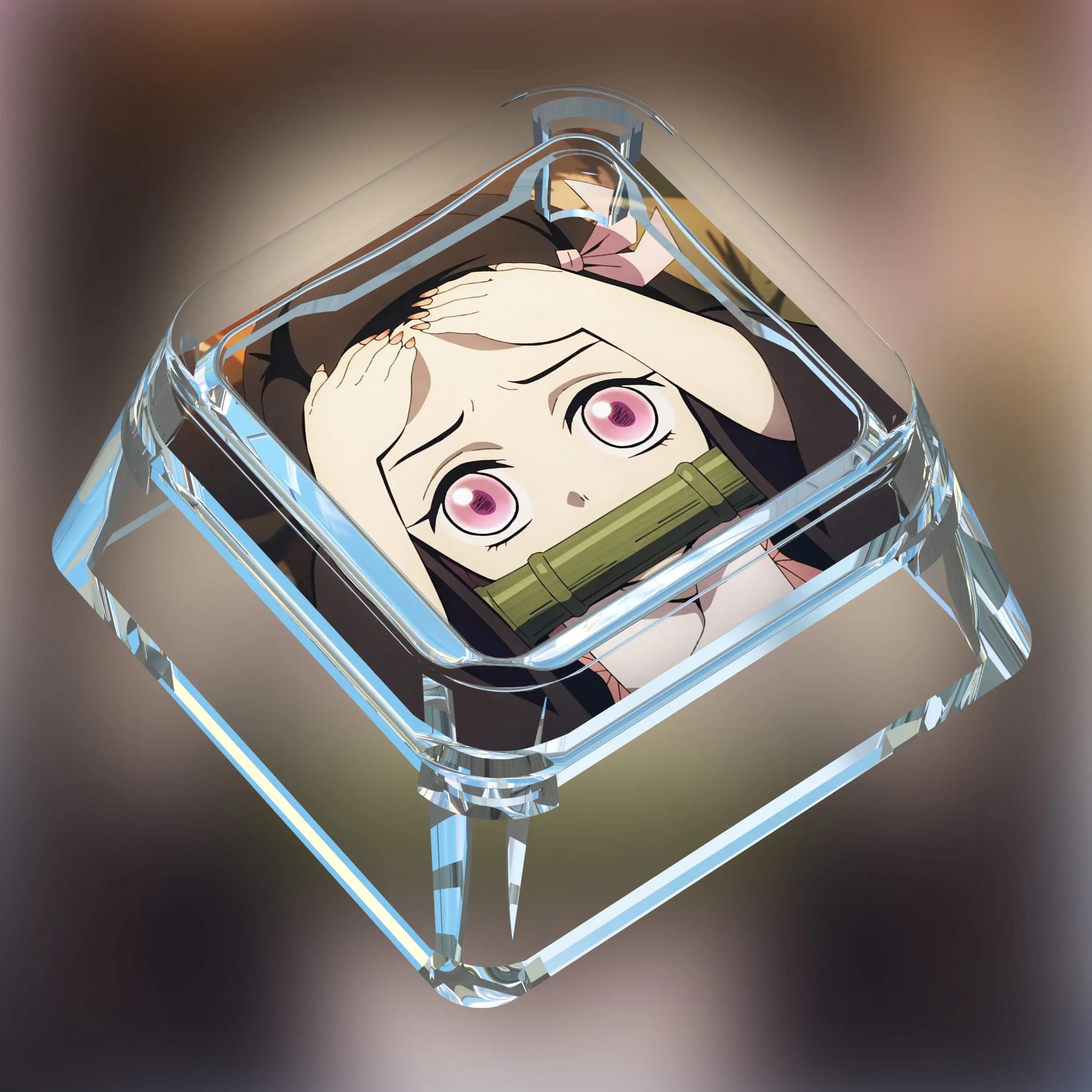 18 Styles Diy Goddess Story Kamado Nezuko Mechanical Keyboard Keycaps Cross-Axis Mechanical Keyboard Pc Personalized Keycap Gift