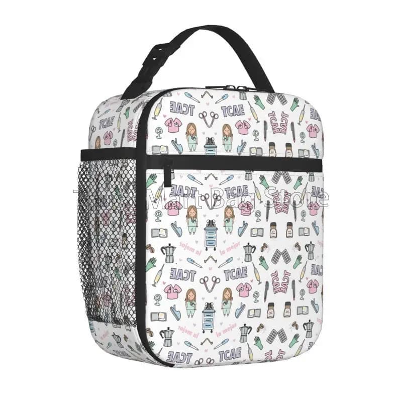 Borsa per il pranzo termica portatile riutilizzabile personalizzata Enfermera En Apuros Dottore Infermiera Borsa termica per il lavoro Picnic Viaggi