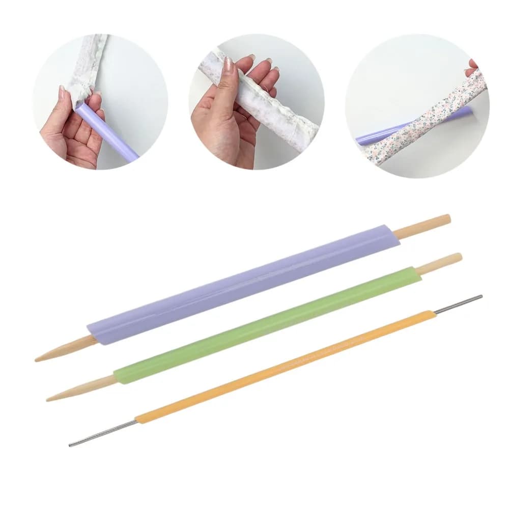 3pcs Multifunctional Tube Turner Tool Lightweight Design 3 Sizes Fabric Turning Set Quick Turn Fabric Set For Sewing Crafts