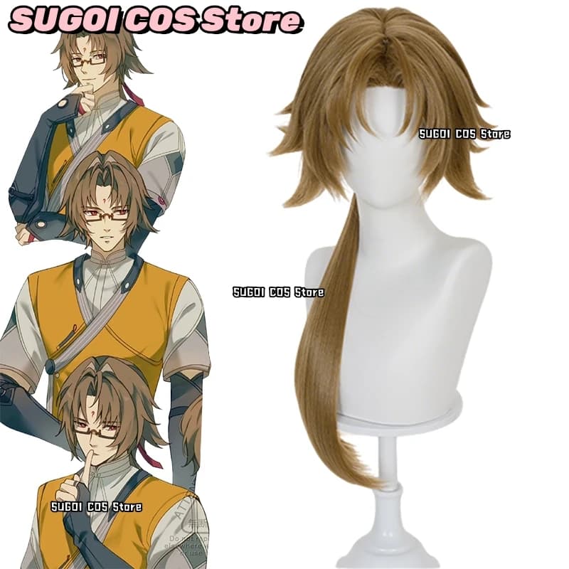Gioco Zenless Zone Zero YeShiyuan Costumi Cosplay Uomo Lunghi 100 cm Capelli ZZZ Occhiali SUGOI COS @ Carnevale Festa a tema Dress Up