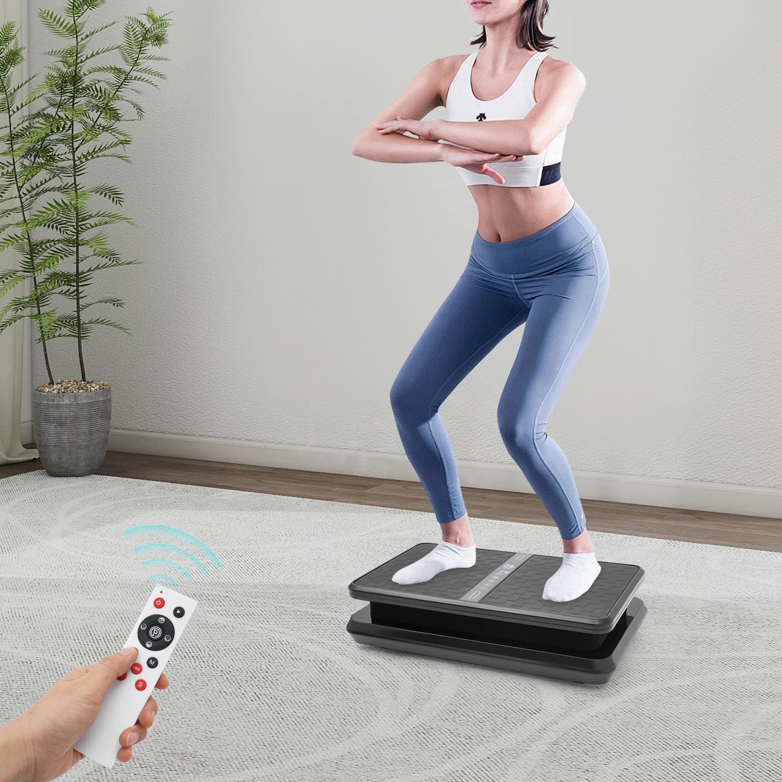 Piattaforma vibrante 110 V, macchina per esercizi con piastra vibrante Perdita di peso per tutto il corpo per case e palestre