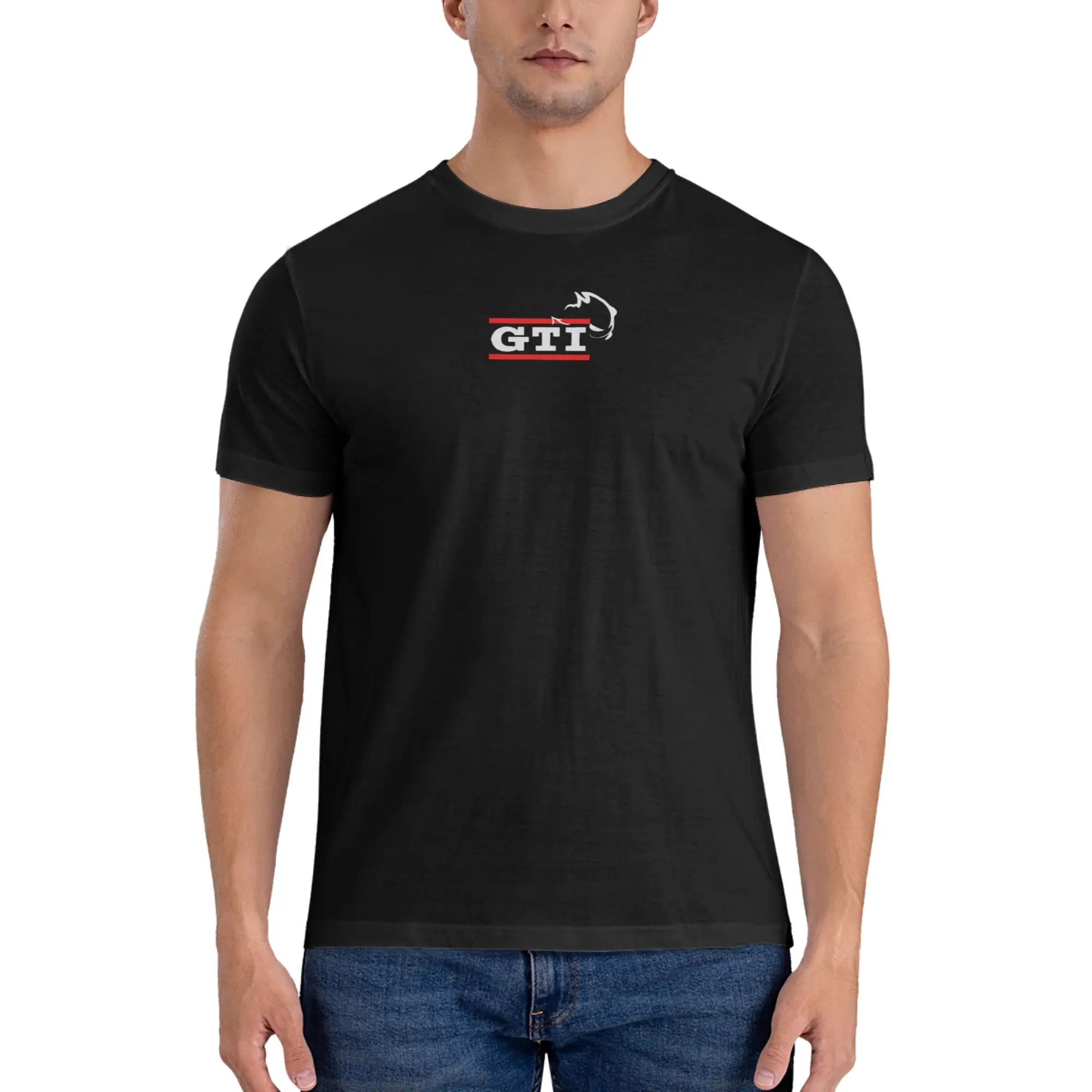 T-shirt Trendy Golf Gti Standard con spalle larghe, in cotone antipiega, stile street giapponese