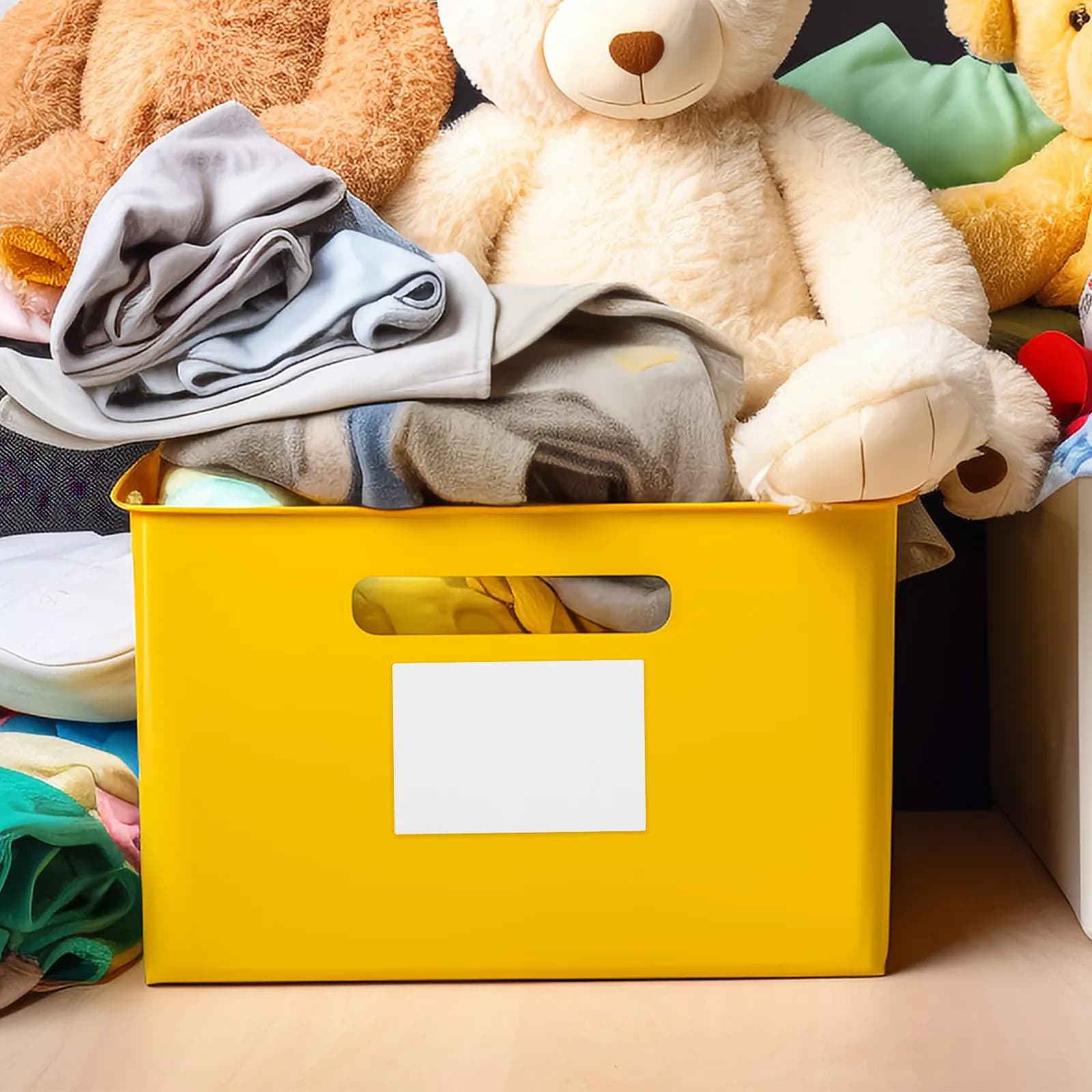 50 Etichette Bianche Rimovibili Opache 6x4 Pollici per Organizzare Contenitori, Scatole per Trasloco, Adesivi per Casa e Ufficio