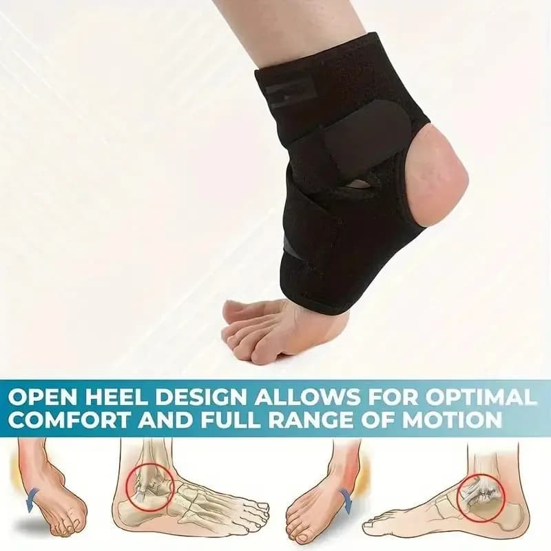 Supporto per Caviglia Traspirante e Regolabile - Protezione Elastica Multi-Sport per Corsa, Basket e Cura dei Tendini del Piede