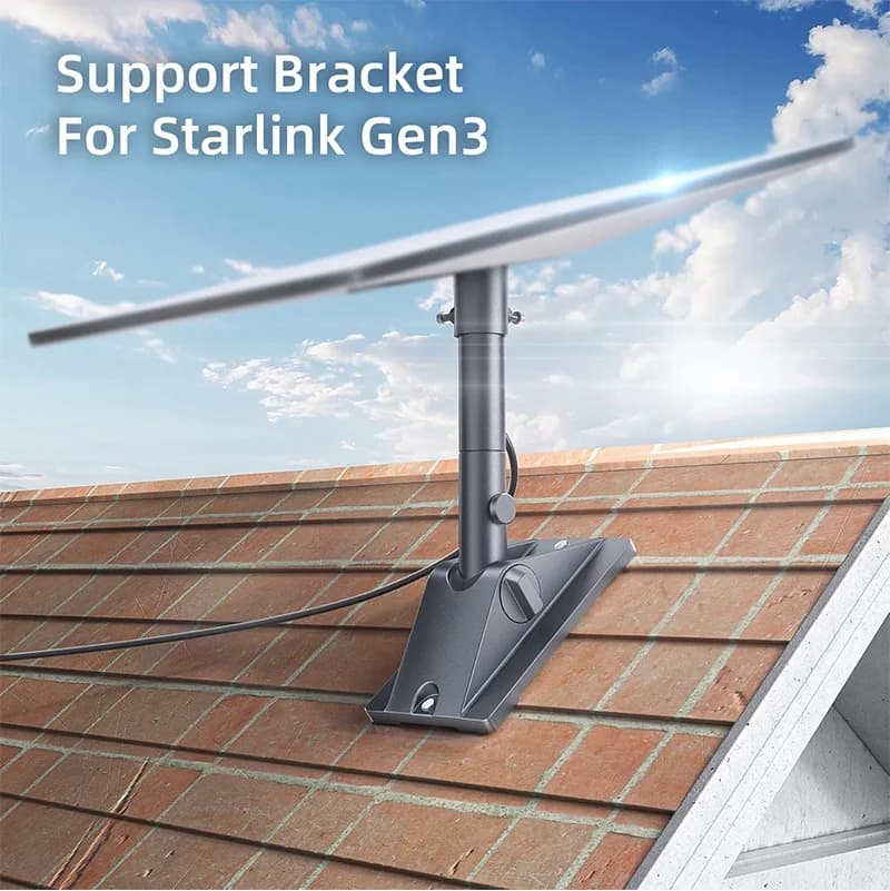 Per Starlink Gen 3 Kit di montaggio a parete per adattatore per tubo Starlink V3 e staffa di installazione, supporto a parete esterno sul tetto