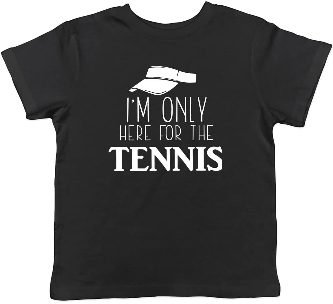Sono solo qui per il tennis T-shirt per bambini per bambini Ragazzi e ragazze
