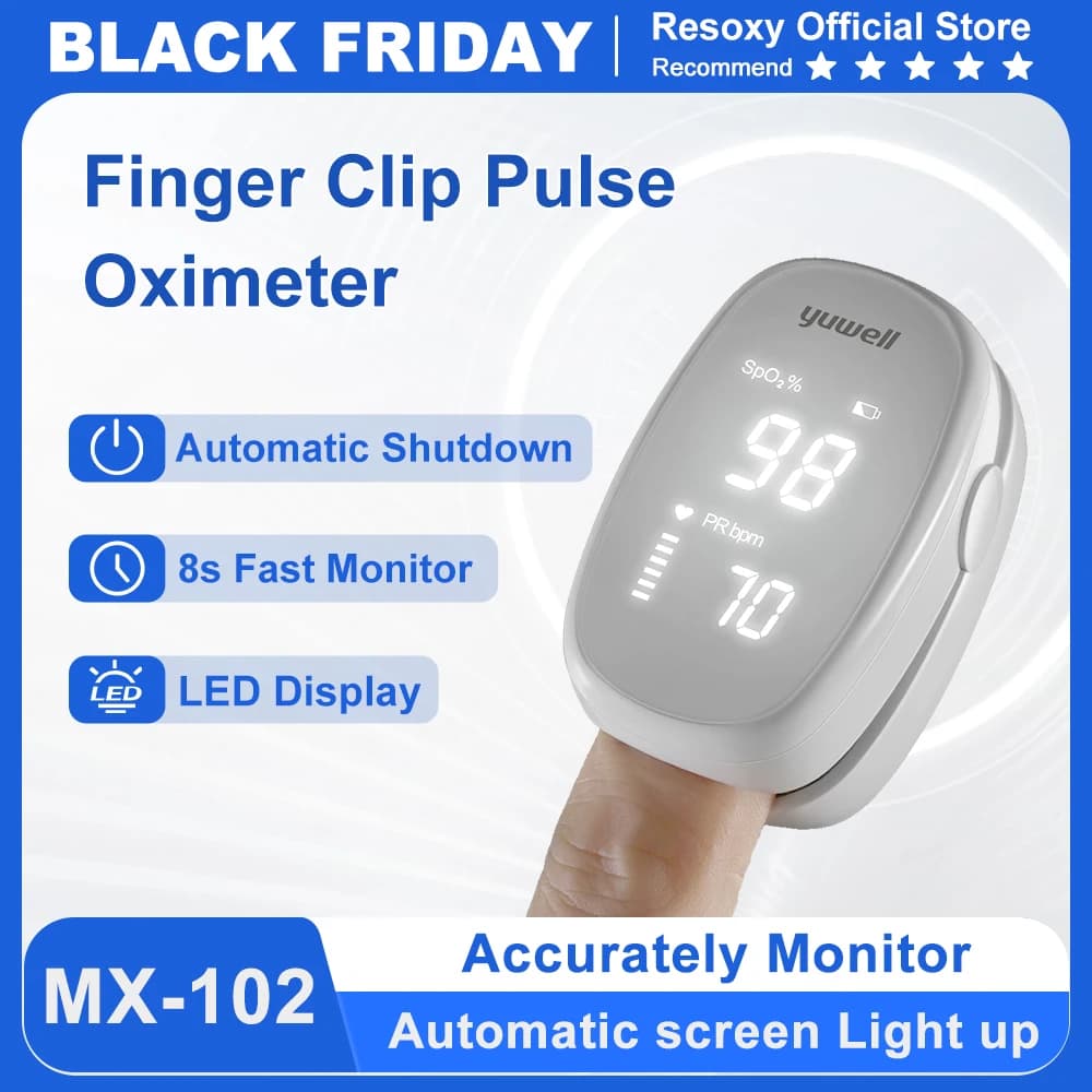 Yuwell Finger Clip Pulsossimeter LED Screen Oxygen saturation monitor in blood Automatic measurement clip pulsossimeter for finger