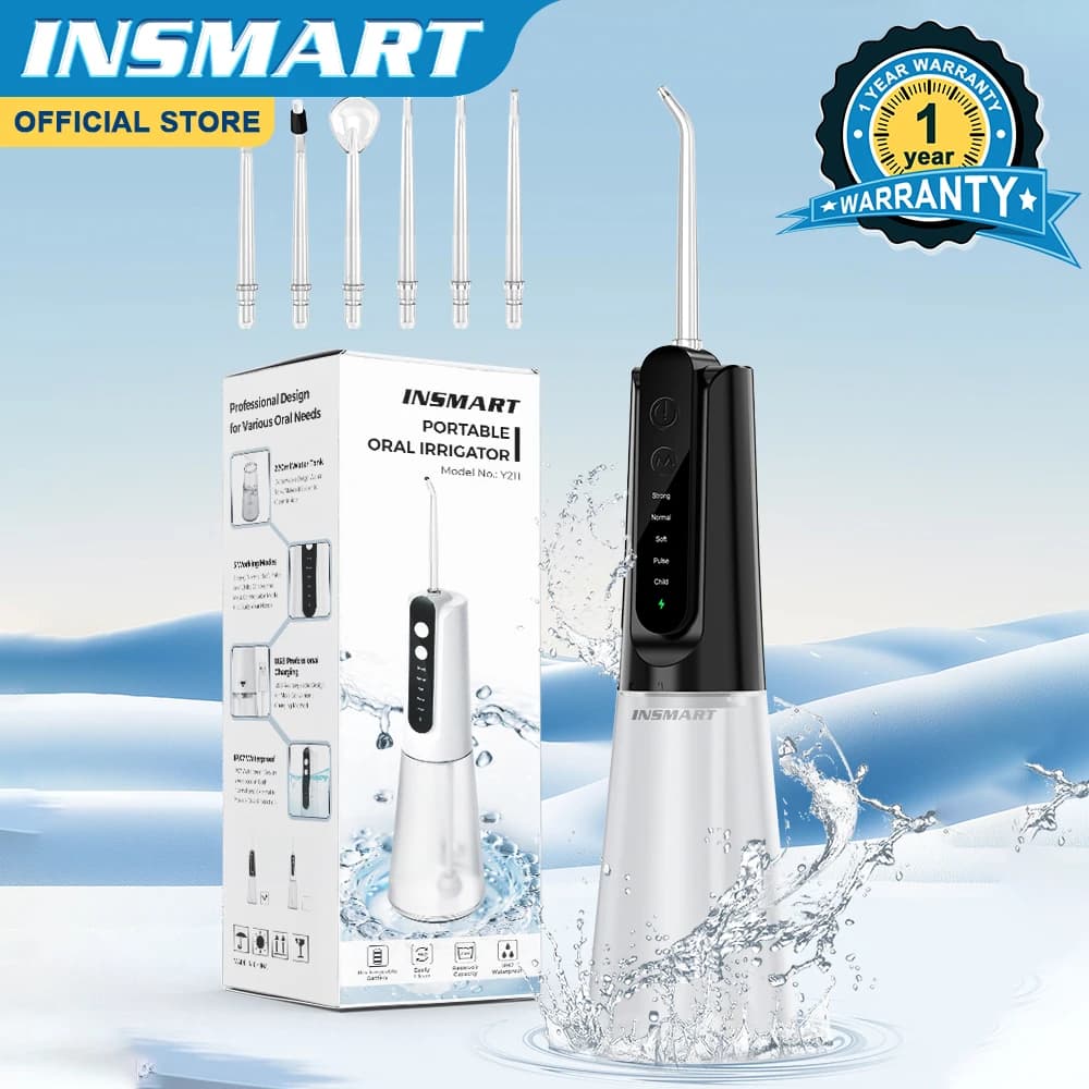 INSMART Water Flosser Dentale Portable Water Flosser Oral Water Whitening Tooths Impermeable 270ML Detergent For Tooths