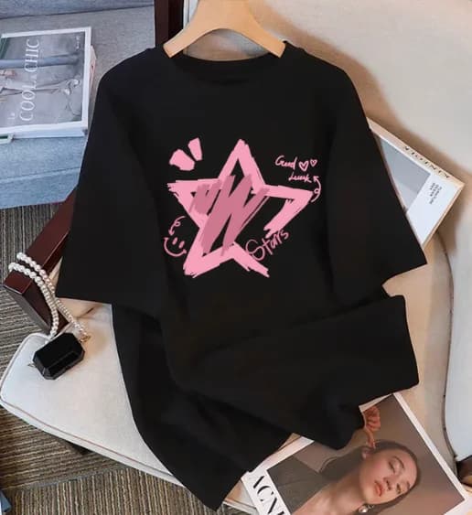 T-shirt Donna Versatile Casual a Maniche Corte con Stampa Stelle Primavera Estate 2026 in Cotone Stile Streetwear - Bestseller