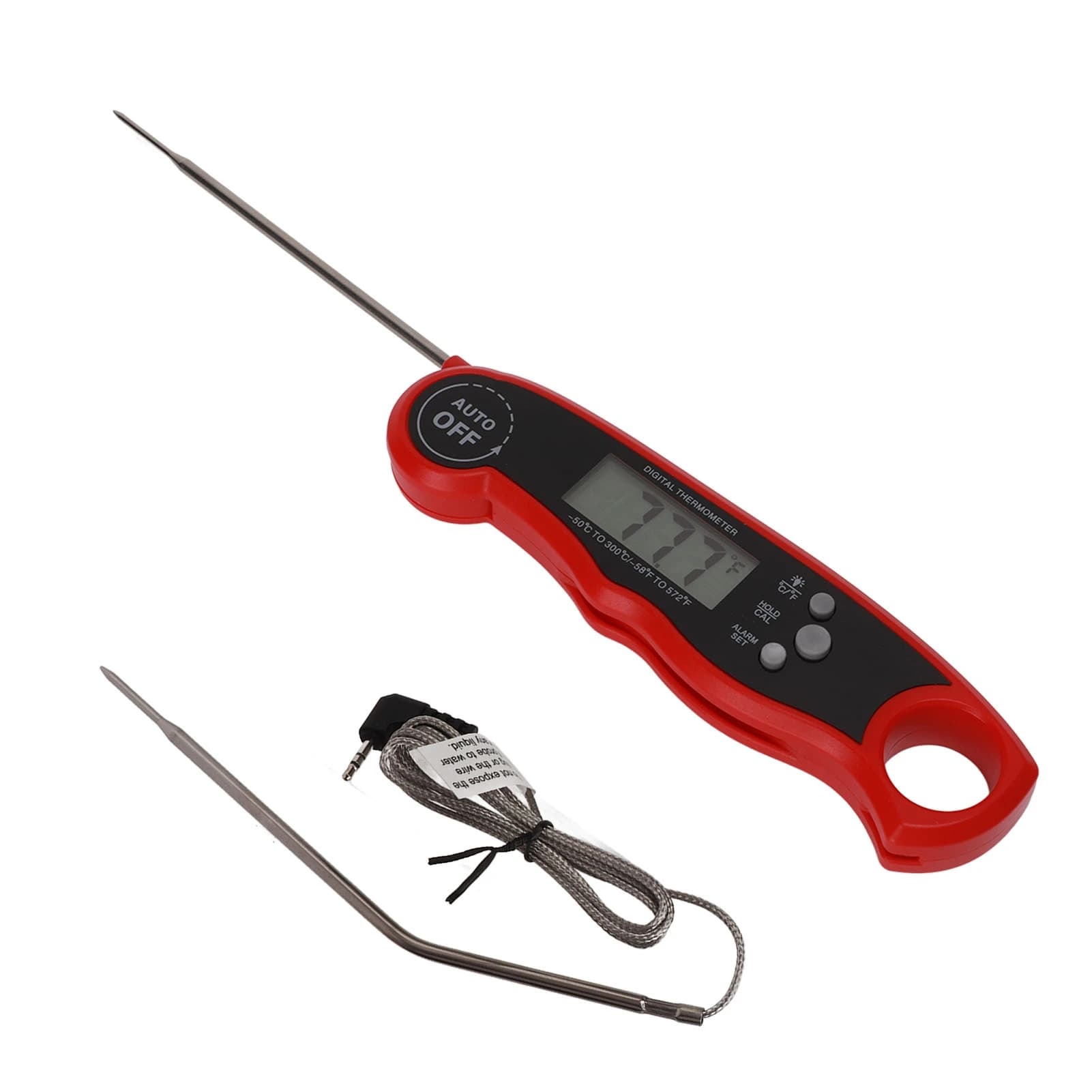 Meat Thermometer Digital 2 Probes with Alarm Function Backlight for Meat Food Liquid Cooking Oven Grilling BBQ