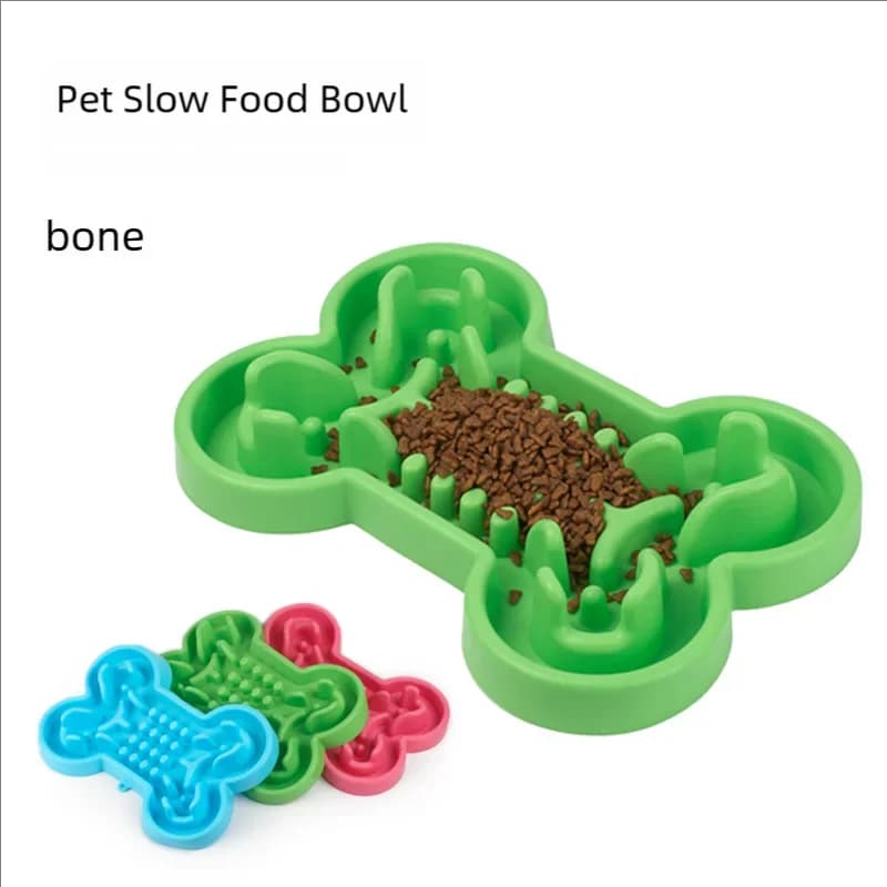 Ciotola per cani da compagnia Gomma morbida sana Alimentatore lento per alimenti Ciotola da viaggio antiscivolo e antiscivolo per cibo per cani e gatti Alimentatore lento
