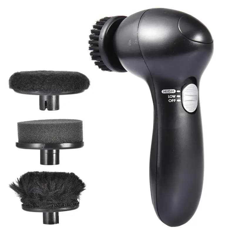 Lucidatrice per scarpe portatile spazzole per Scrubber per scarpe strumenti per la pulizia della casa 4 testine multiuso spazzola per illuminare il sistema di spazzole per scarpe