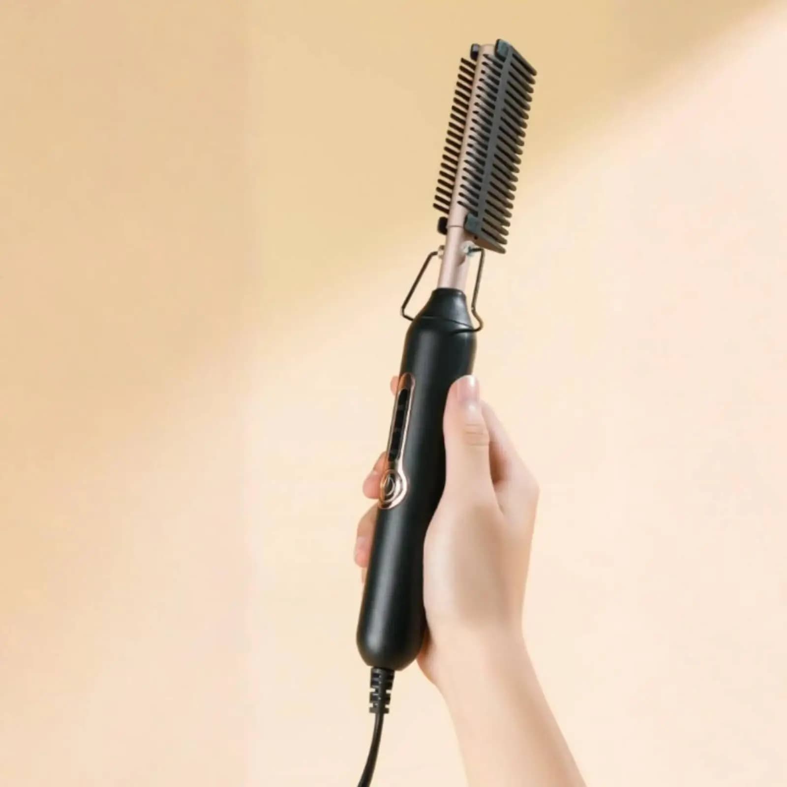 Electric Hair Styler Foldable Support Hot Comb Straightener for Travel Portable Grooming and Smoothing