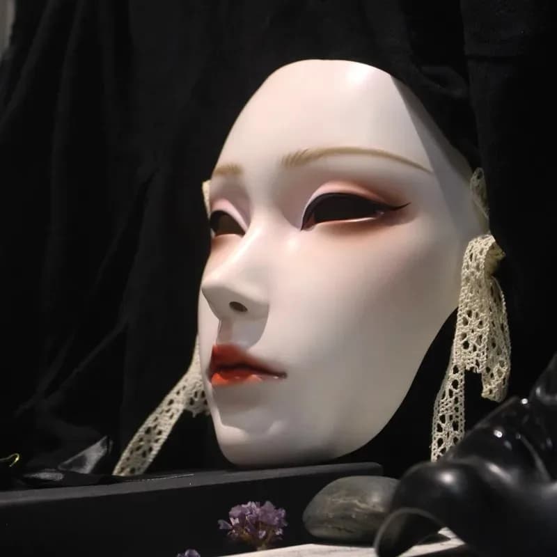 DY20Halloween: New Ancient Women's Mask, Men's Mask, Han Costume Party Dressing National Style Full Face Ancient Dance Art Props