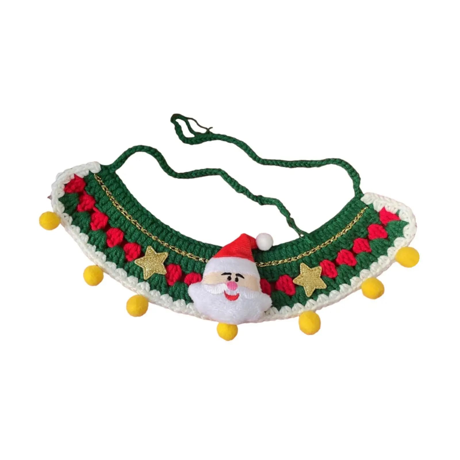 Simpatico collare per gatti Morbido e confortevole Vestire per cani Gatti Accessori per gattini intrecciati a mano Collare per cani di Natale per le vacanze di Natale