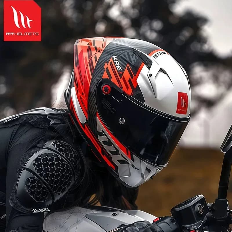 Casco moto MT KRE + in fibra di carbonio Casco fuoristrada da corsa professionale a pieno facciale approvato ECE DOT Cascos Para Moto per FIM